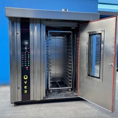 64 Trays Diesel Oil Rotary Oven for Bread Production Line Machine at Shanghai