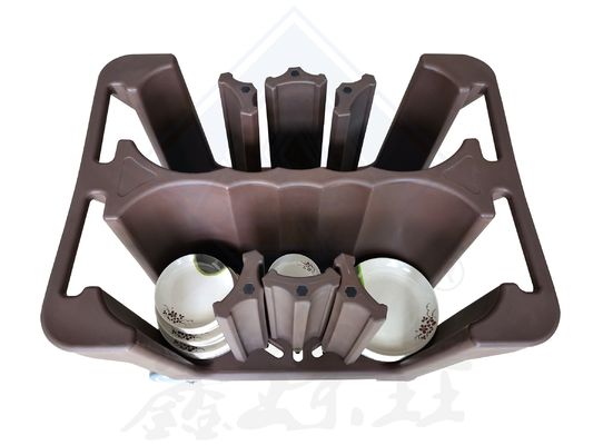 Adjustable Plate Caddy Dish Collecting Trolley for Dish Storage and Cart Convenience