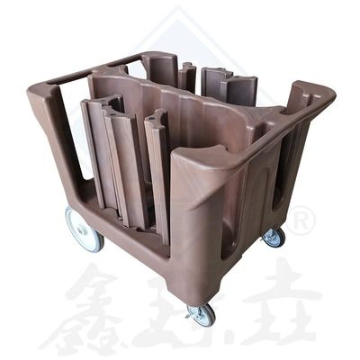 Adjustable Plate Caddy Dish Collecting Trolley for Dish Storage and Cart Convenience