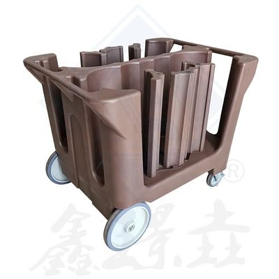 Adjustable Plate Caddy Dish Collecting Trolley for Dish Storage and Cart Convenience