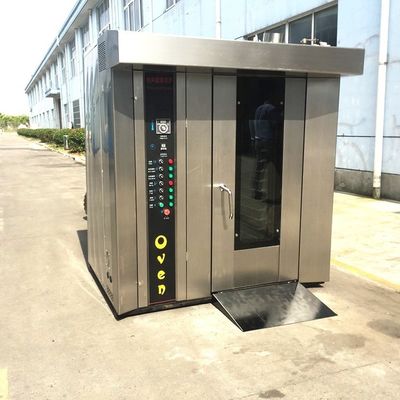 Trolley Rotating Way Clockwise Hot Air Circulation 16 Trays Gas Rotary Oven for Bakery