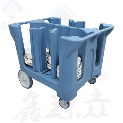 Kitchen Equipment Food Warm Rotomolding Dish Cart with Big Wheels and Customized Color
