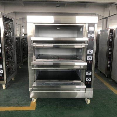 Multifunction 3 Deck 6 Trays Electric Bakery Oven for Bread and Cake Made from Soybean