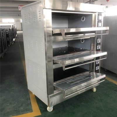 Multifunction 3 Deck 6 Trays Electric Bakery Oven for Bread and Cake Made from Soybean