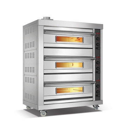 3 Deck 6 Tray French Bread Oven Gas with Multifunctional Design at Direct