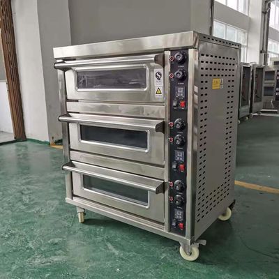 3 Deck 6 Tray French Bread Oven Gas with Multifunctional Design at Direct