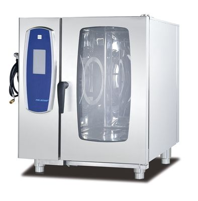 8-tray gas convection combi oven for baking French bread CE certified and 18.6kw power