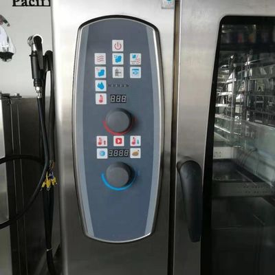 8-tray gas convection combi oven for baking French bread CE certified and 18.6kw power