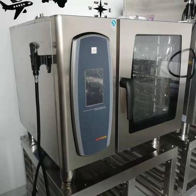 8-tray gas convection combi oven for baking French bread CE certified and 18.6kw power