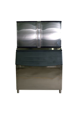 Stainless Steel Fully-Automatic Industrial Ice Cube Machine with Water Dispenser