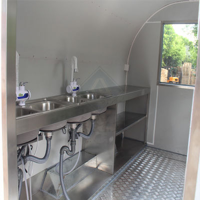 CE Approved Mobile Food Truck Trailer with High Productivity and 2300*1750*2100mm Size