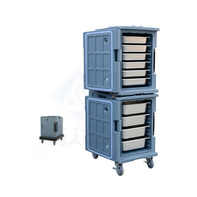 Food Storage Box Carrier with Casters Grey LLDPE Food Warmer Electrical Carrier