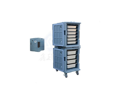 Food Storage Box Carrier with Casters Grey LLDPE Food Warmer Electrical Carrier