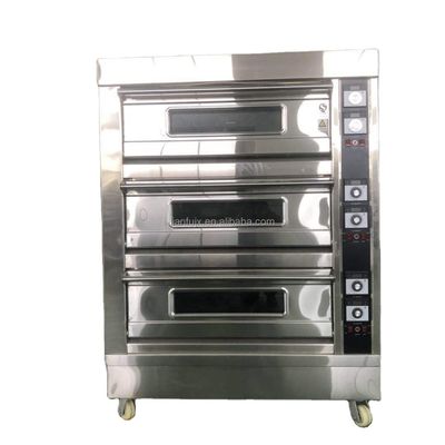 Baking Machinery Function Electric Gas Cake Pizza Oven with Competitive and 3 Deck 9 Trays