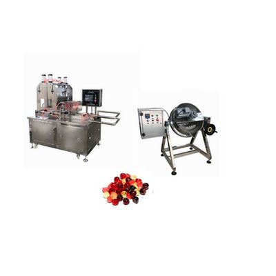 Depositing Sugar Double Colors Gummy Machine Hamburg Pizza Jelly Candy Making Machinery