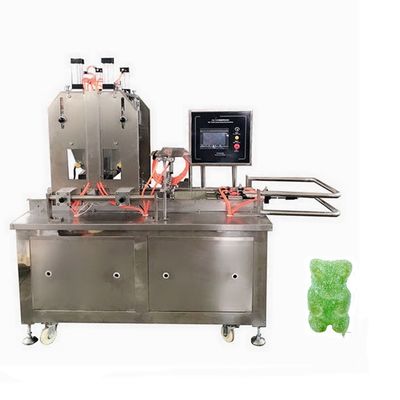 Depositing Sugar Double Colors Gummy Machine Hamburg Pizza Jelly Candy Making Machinery