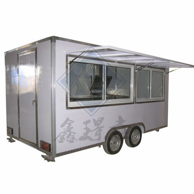 Tow Bar Trailer Street Food Trucks Miami Ice Cream Galvanized Food Trailer Drinks Hot Dog Coffee Cart for Bakery