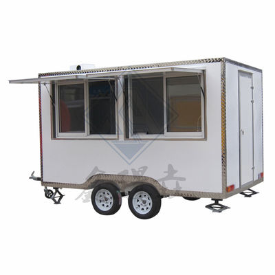 Tow Bar Trailer Street Food Trucks Miami Ice Cream Galvanized Food Trailer Drinks Hot Dog Coffee Cart for Bakery