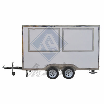 Tow Bar Trailer Street Food Trucks Miami Ice Cream Galvanized Food Trailer Drinks Hot Dog Coffee Cart for Bakery
