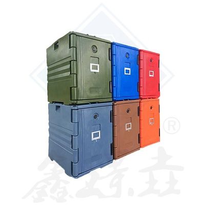 Customized Size Insulated Box with Small Wheels and Multi-colored Design at Lunch Box