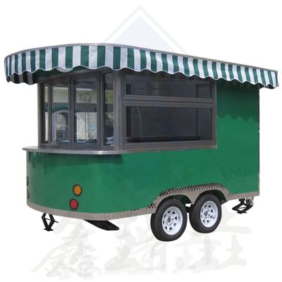 Food Shop Outdoor Street Food Vending Cart with BBQ Smoker Fully Boba Tea Food Truck