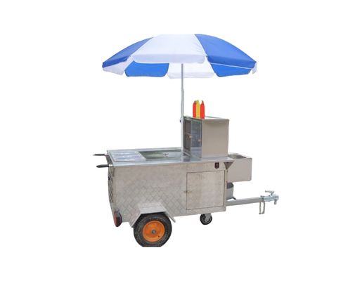 Outdoor Street Food Vending Cart Food Service Trailer Cart for Noodle and Hotdog Dining