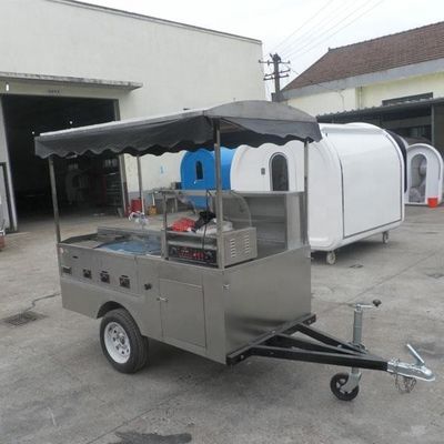 Long Service Life Mobile Food Cart Customized Equipments and Juice Trailer with Wheels