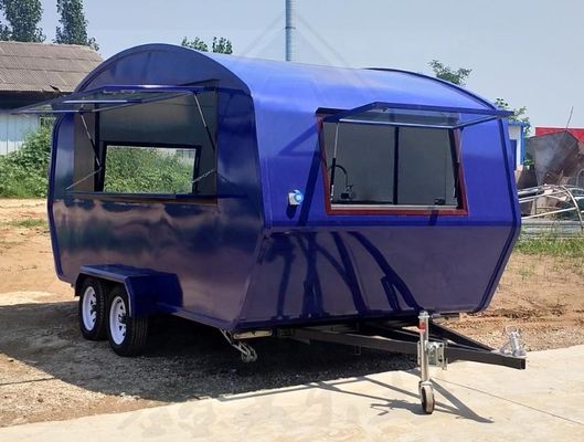 Fully Equipped Concession Trailer for Long Service Life Food Truck on Outdoor Street