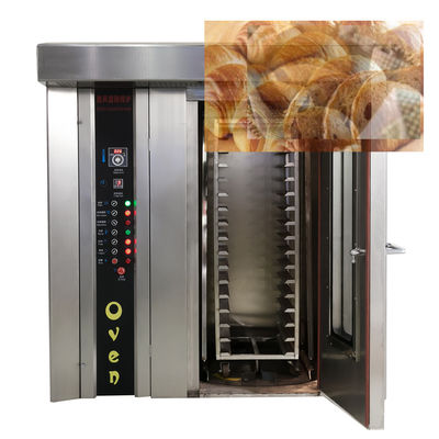 32-Tray Gas Electric Rotary Oven for Pita Bread Baking at Room Temperature-400