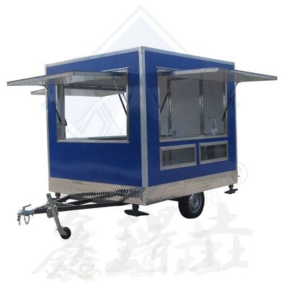 Customized Color Vintage Food Truck Fully Equipped Restaurant Chicken Rotisserie Grill
