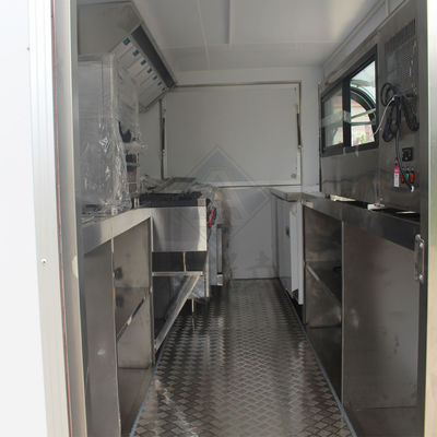 Customized 450CM Square Mobile Food Truck Nice Design for Restaurant and Commercial