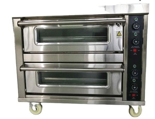 Electric Pizza Baking Oven 2 Deck 6 Trays for Restaurant 220V/380V Gas Bread Deck Oven