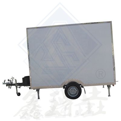 Mobile Food Truck Galvanized Steel Multifunctional Snack Cart Grill Coffee Trailer