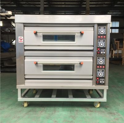 Unique 2 Deck 4 Trays Pizza Oven Perfect for Bakery in Widely Used Hotel Equipment
