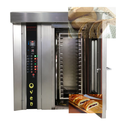 Electric/Diesel/Gas Heating Source Automatic Rotary Oven for Bread Making 16/32/68 Trays
