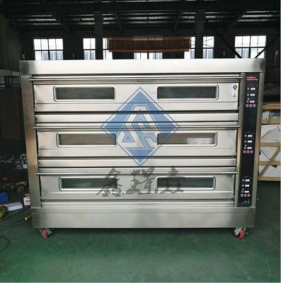 0.1kw Commercial Bakery Gas Oven 3/4 Deck Gas Pizza Bakery Oven / Gas Convection Oven