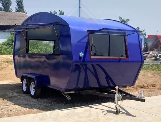 Doner Kebab Mobile Food Carts with Full Kitchen Galvanized Steel Snacks Trailer