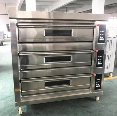 Bakery Machinery 3 Deck Gas Bread Baking Oven for Wheat Pita Bread Manufacturing