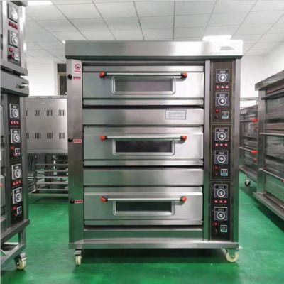 Bakery Machinery 3 Deck Gas Bread Baking Oven for Wheat Pita Bread Manufacturing