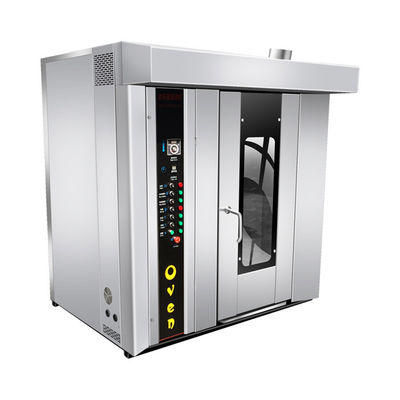 Temperature Range Room Temperature-400 Gas Automatic Rotary Oven with Trolley and Baking