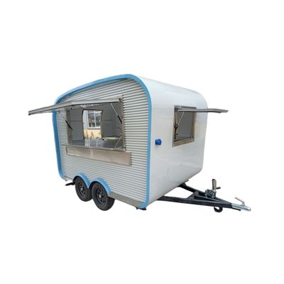 Juice Milk Tea Cart Hot Food Mobile Food Trucks Trailer with 1000kg Long Service Life