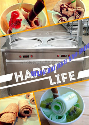 Silver Stainless Steel Fried Ice Cream Roll Machine Parts for Long-lasting Rolls