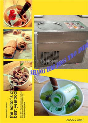 Silver Stainless Steel Fried Ice Cream Roll Machine Parts for Long-lasting Rolls