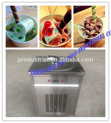 Ice Cream Silver Double Pan Fried Rolls Machine for Homemade Frozen Delights