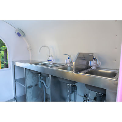 2300*1650*2300mm Mobile Food Cart for Bubble Tea Fruit Ice Cream Churros Crepes Coffee