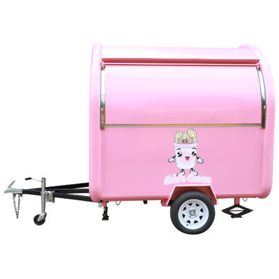 2300*1650*2300mm Mobile Food Cart for Bubble Tea Fruit Ice Cream Churros Crepes Coffee