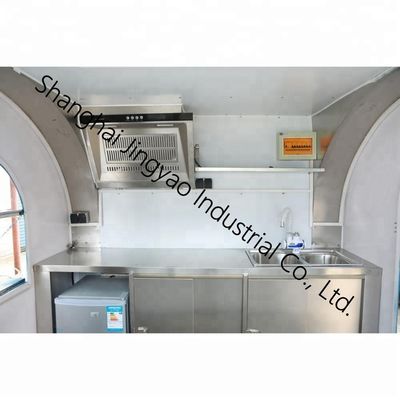 Electric Mobile Rotisserie Chicken Trailer BBQ Grill 220*160*210cm for Food Business