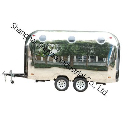 Fast Street Vending Mobile Food Trailer with Customized External Stickers and Griddle