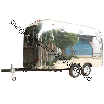 Fast Street Vending Mobile Food Trailer with Customized External Stickers and Griddle