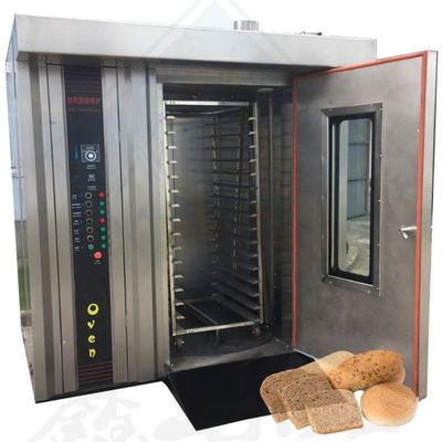 Competitive Professional Gas Rotary Oven with 100kg/h Production Capacity and 32 Tray